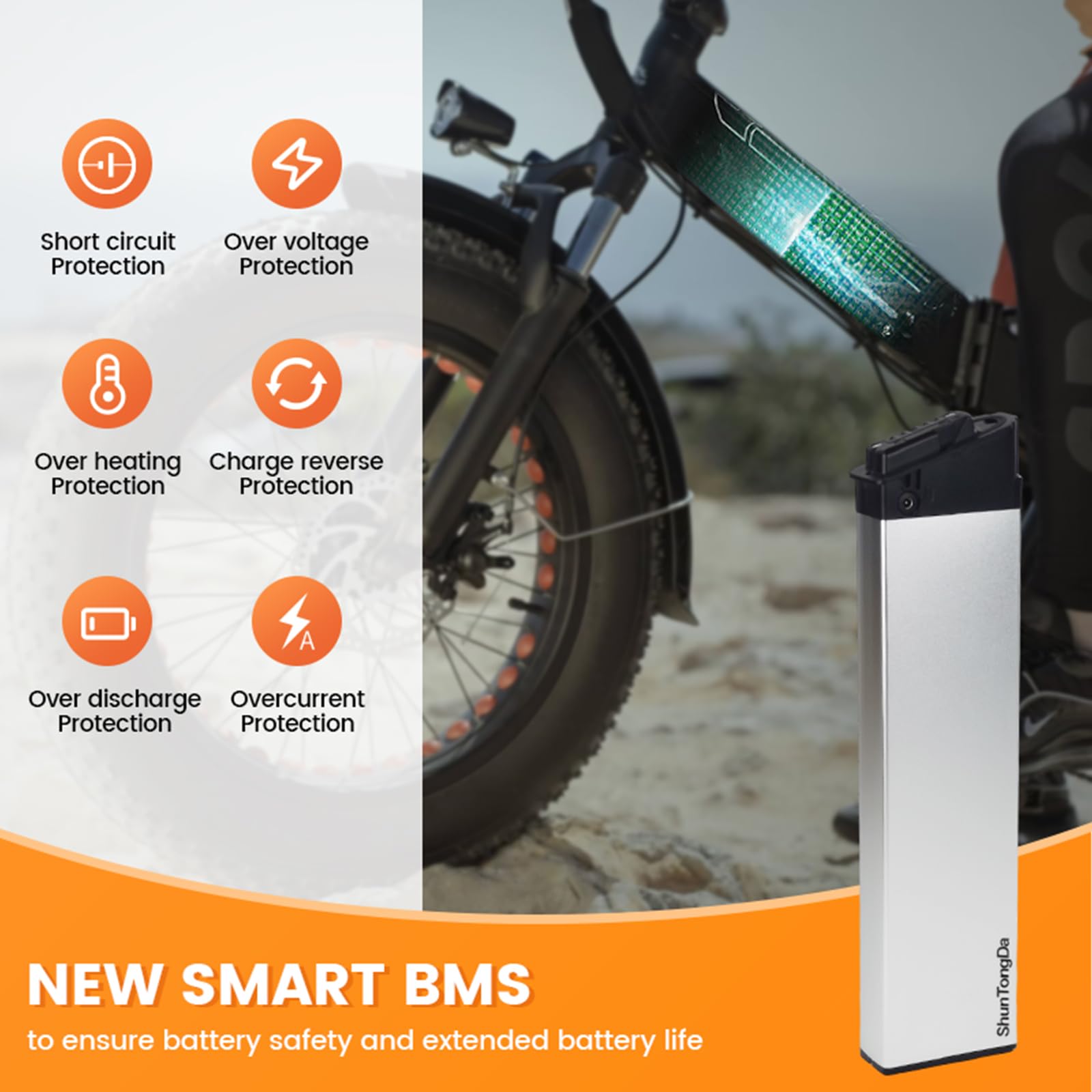 新品未使用 電動自転車用バッテリー DCH006 48V 10Ah 本体 Amazon.com: ShunTongDa DCH-006 Folding Ebike Battery 48V 10.4Ah